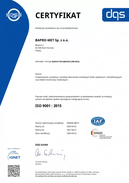 ISO certificate (PL)